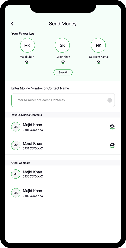 Send money in Pakistan with easypaisa
