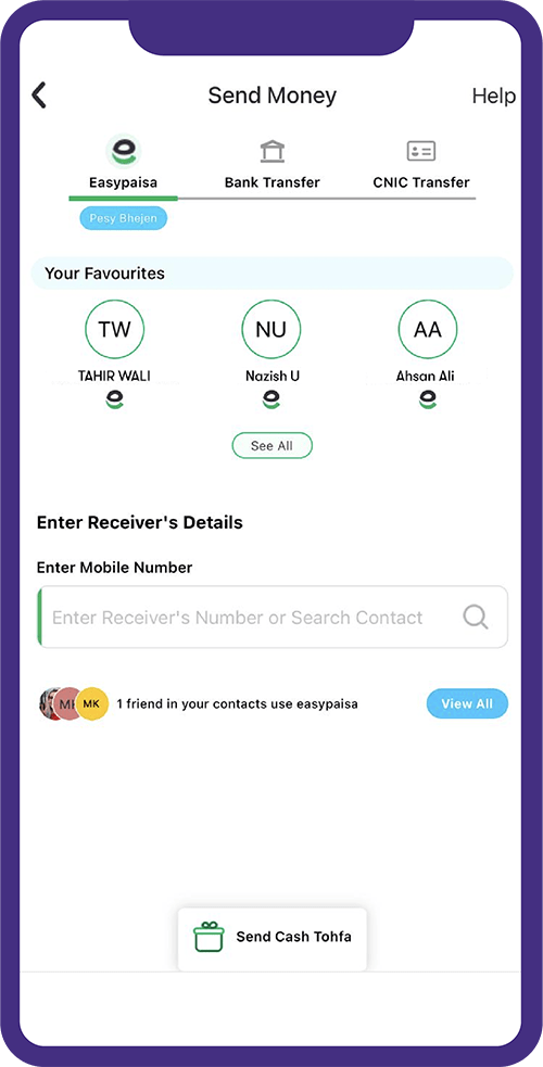 Send Tohfa to your loved ones | easypaisa Tohfa