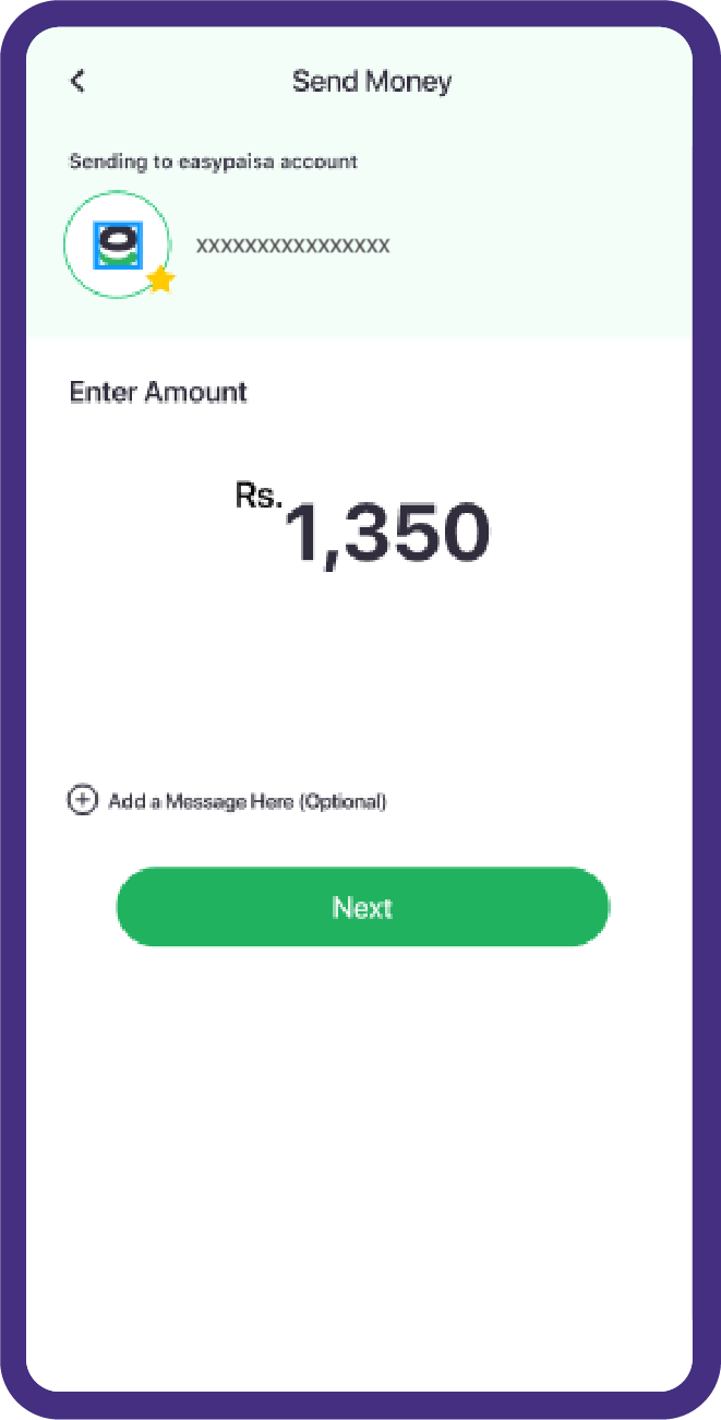 Send and receive money with QR easypaisa